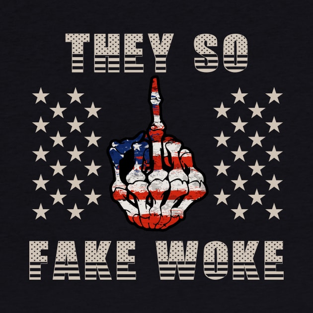 FAKE WOKE MIDDLE FINGER by Mey X Prints